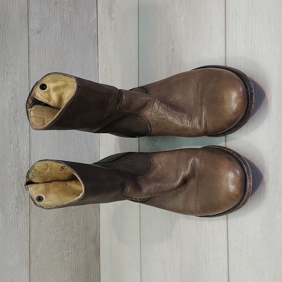 Frye Womens Melissa Button Zip Short Dk Leather 12959 Ankle Boots shoes 8.5 - Picture 3 of 16